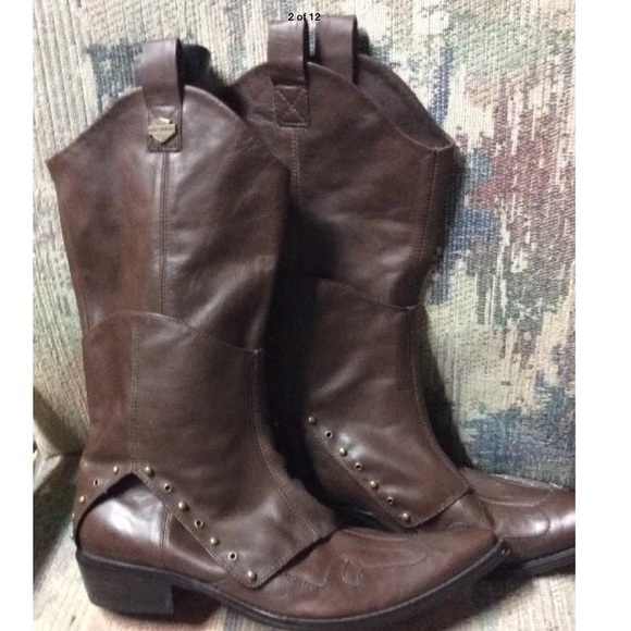 Harley-Davidson Shoes - Woman’s size 10 Harley Davidson Cowboy Boots&Spats